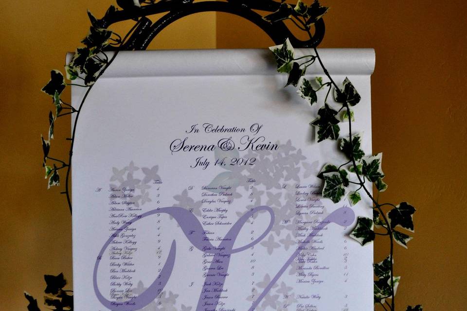 Reception Seating Map