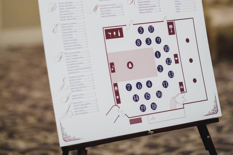 Reception Seating Map