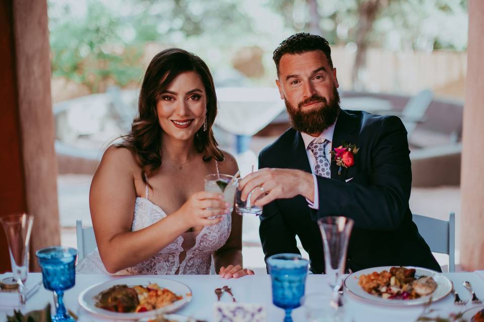 Happy Bride and Groom