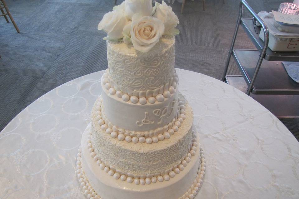 Plain white elegant cake