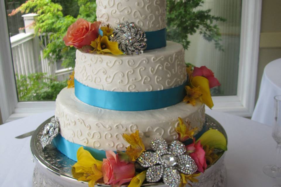 Colorful cake toppers