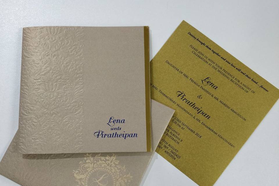 Elegant Wedding Cards - Completely customizable for any religions.