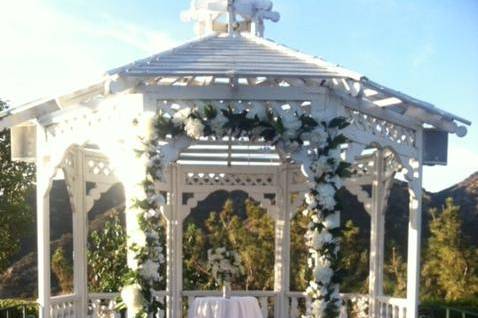 A beautiful decorated gazebo