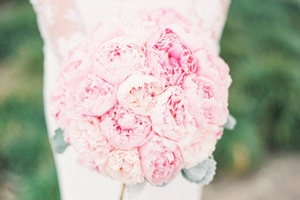 Pink wedding bouquet