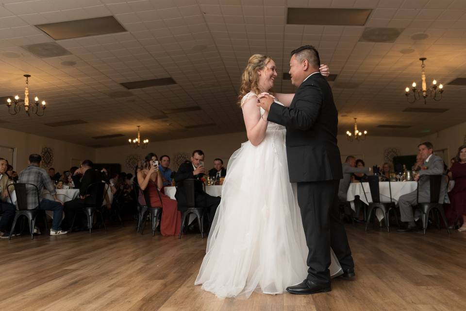 Couple dancing together.