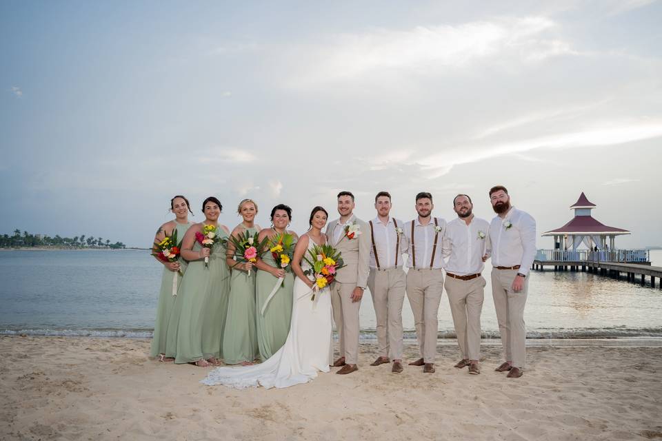 Wedding party photo