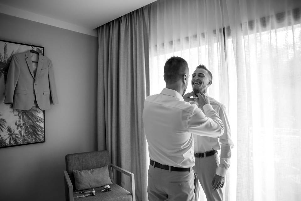 Getting ready Groom