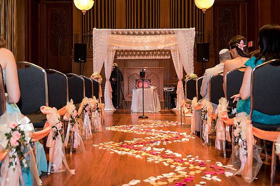 Wedding ceremony setting