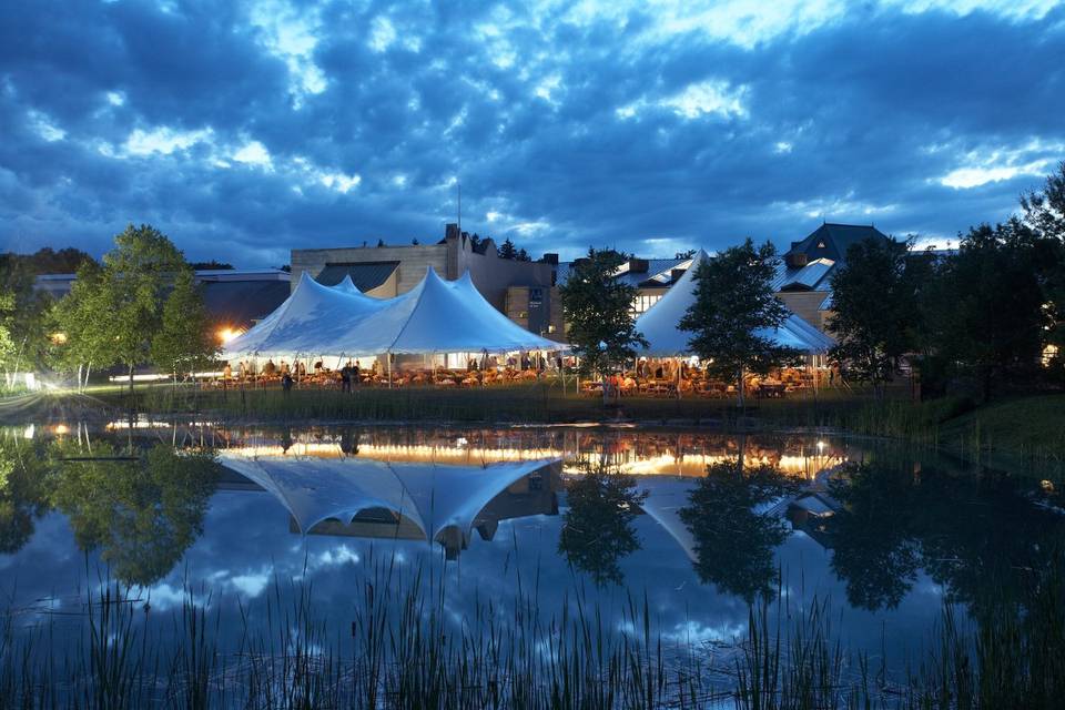 Tent by the water