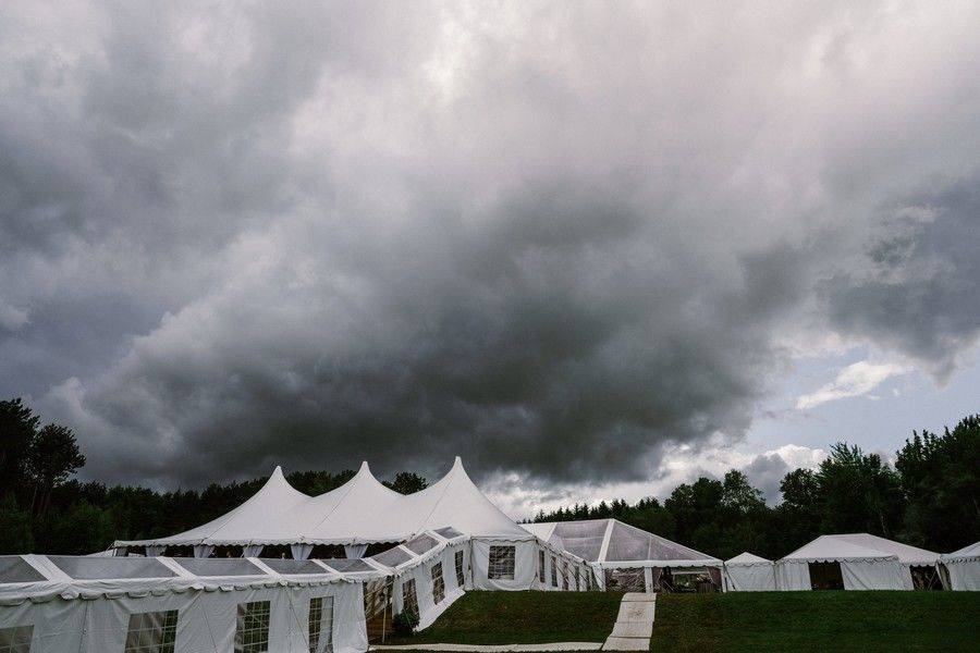 Clouds over the venue