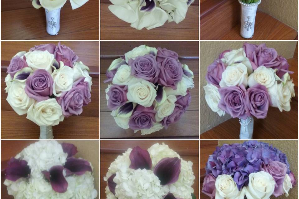 White & Purple Bouquets#purplewhitebouquets