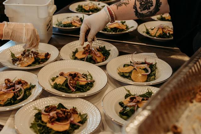 Plated salads