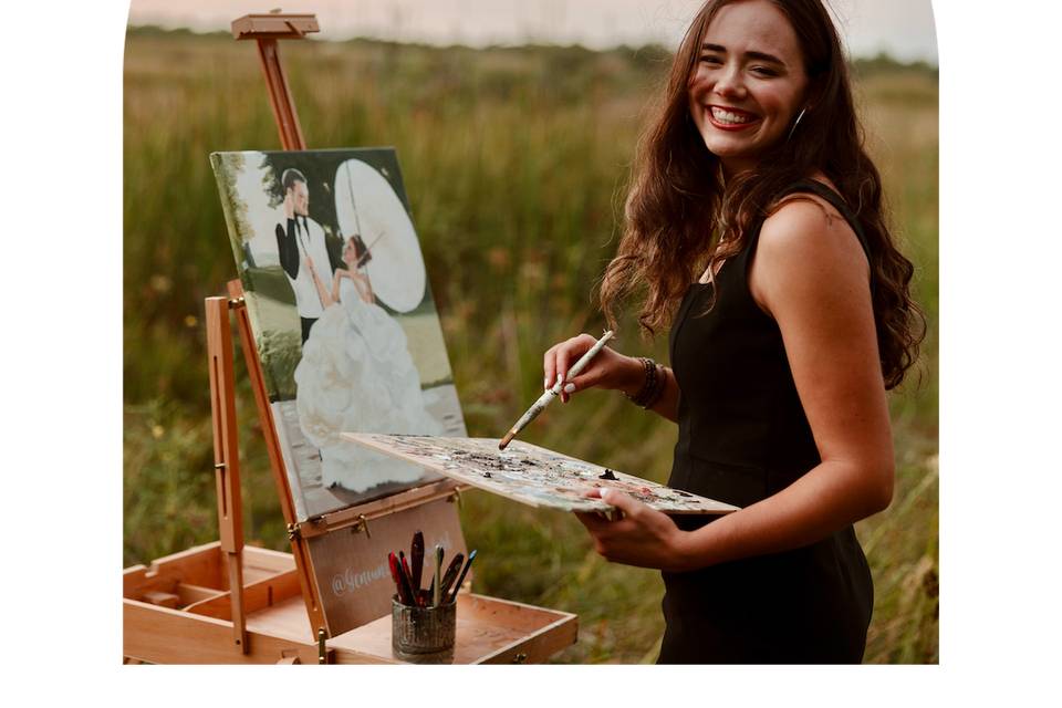 Your live wedding painter