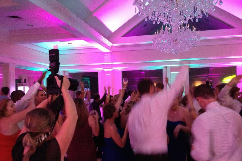 Guests dancing