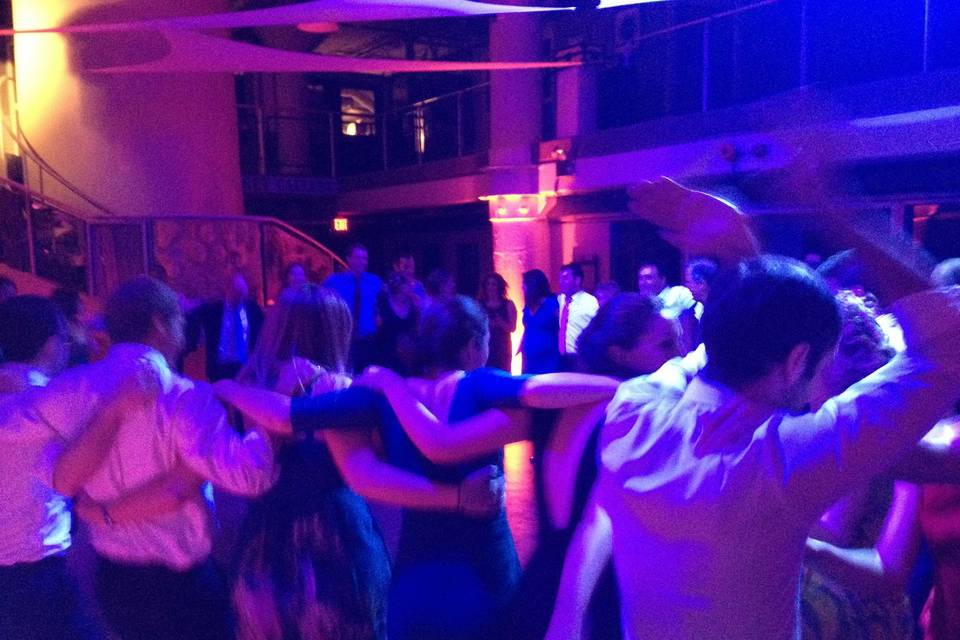 Guests dancing