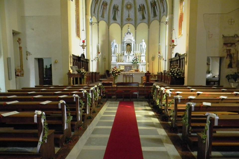 Wedding ceremony in a catholic church