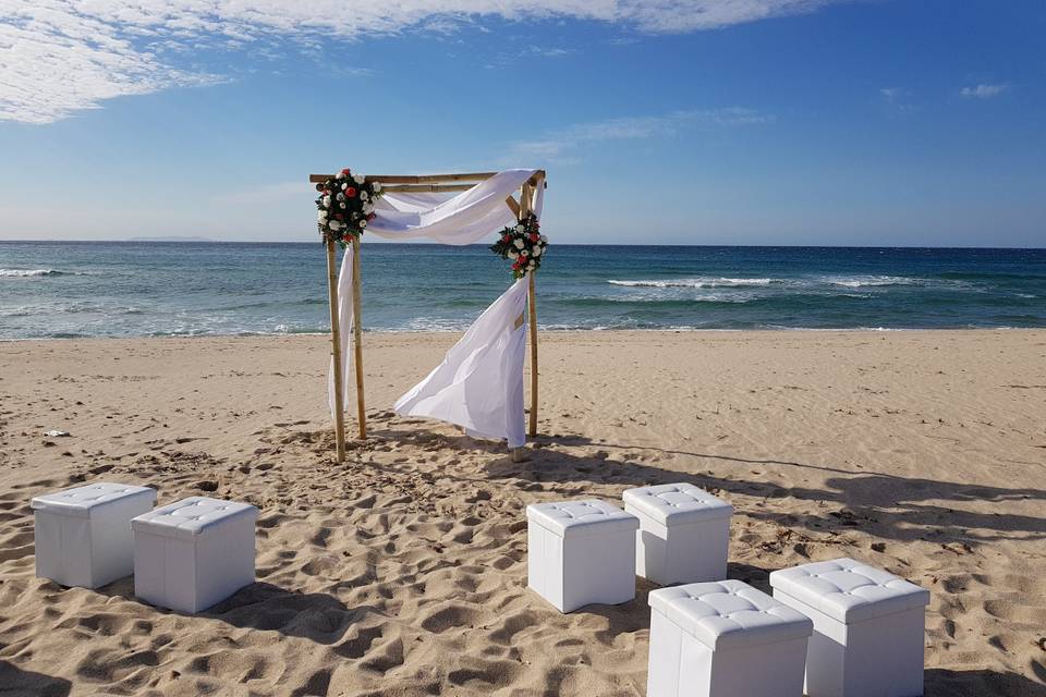 Ceremony on a Sardinian beach