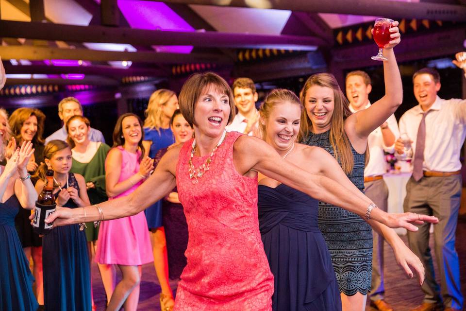 Ladies having fun at the dance floor