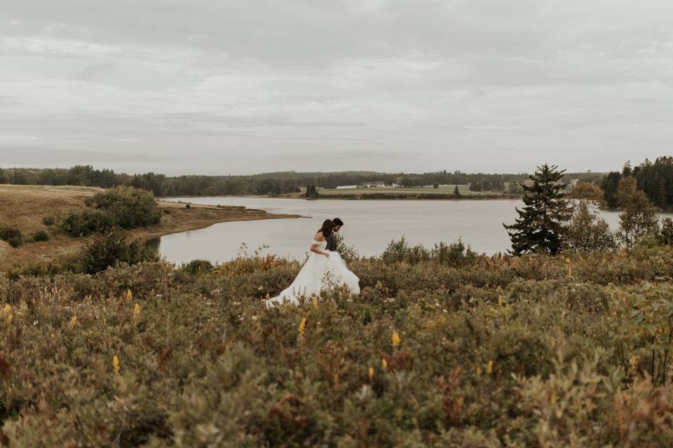 Walking through the wildflower