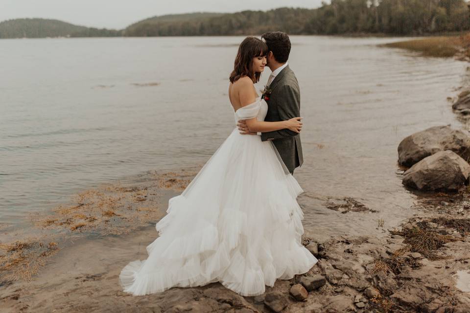 Couple by the water