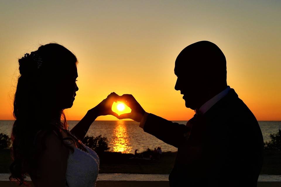 Sunset wedding