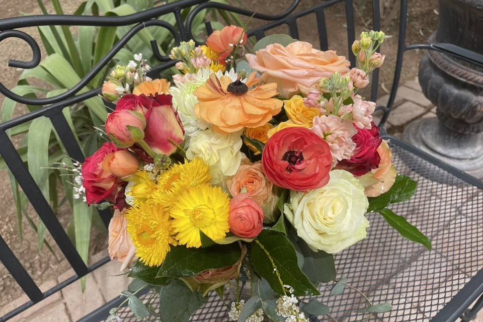 Sunset bridal bouquet