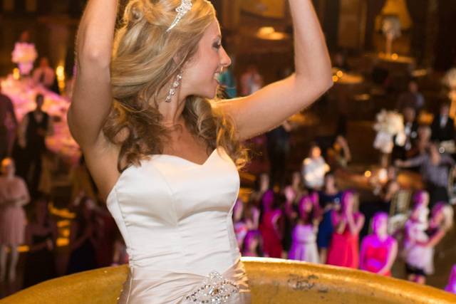 Bride dancing