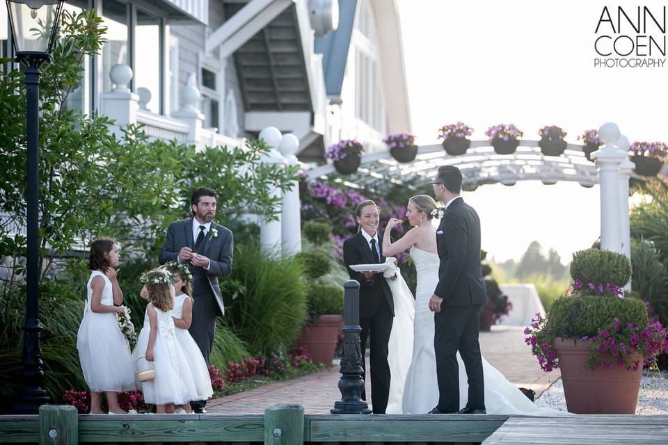 Outdoor wedding ceremony