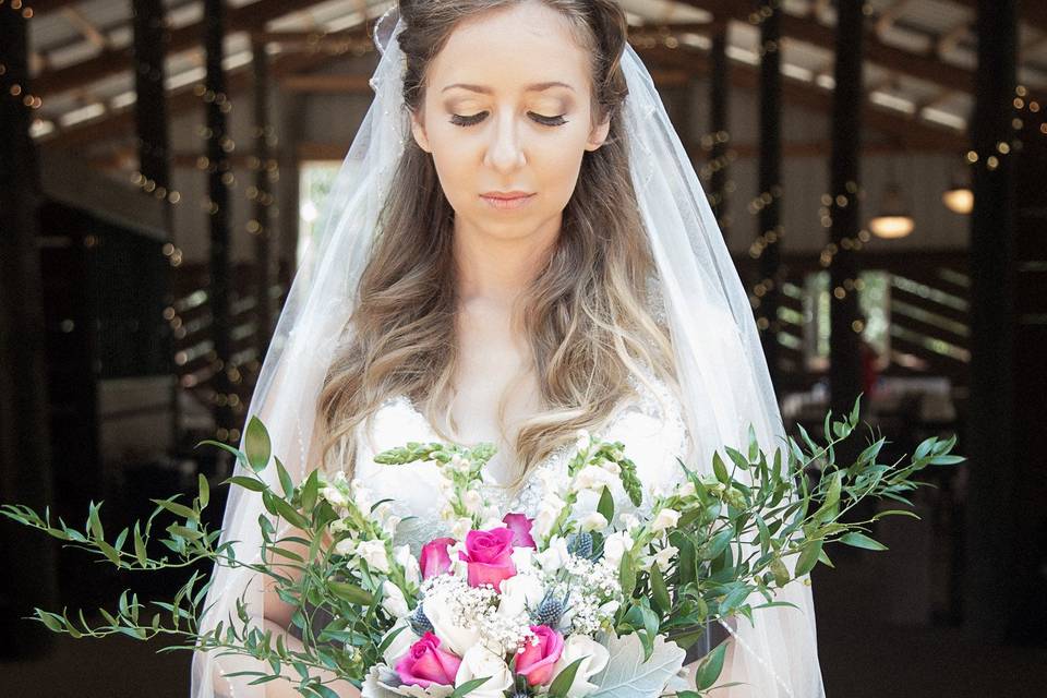 Bride and seashore