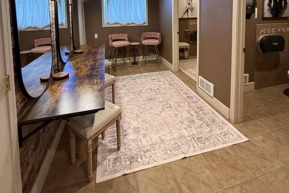 Dressing room area