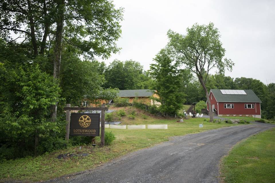 Barn and garden