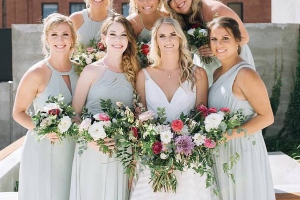 The bridal party