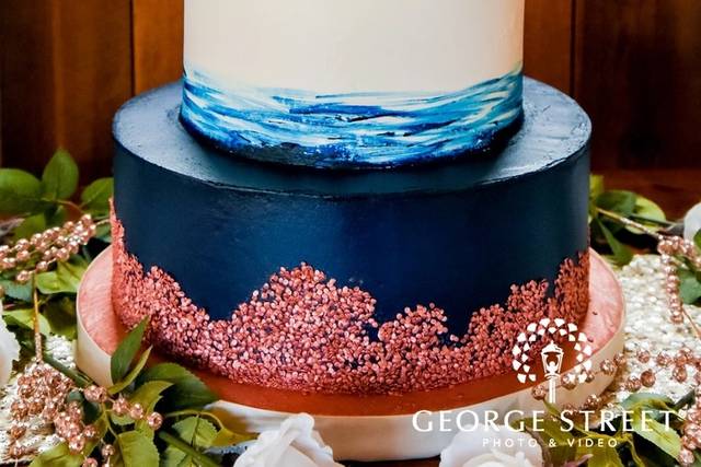 Something Blue Wedding Cake & Dessert Inspiration