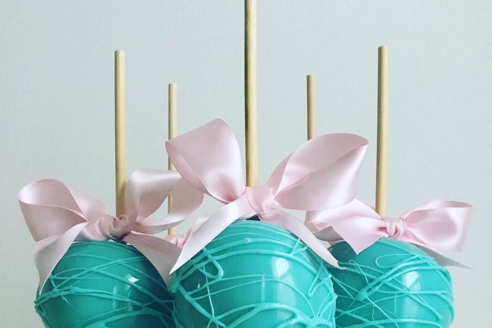 Teal Candy Apples