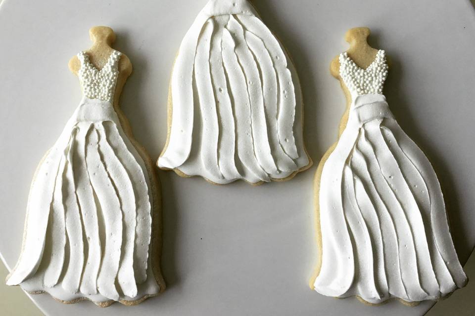 Wedding Dress Sugar Cookies