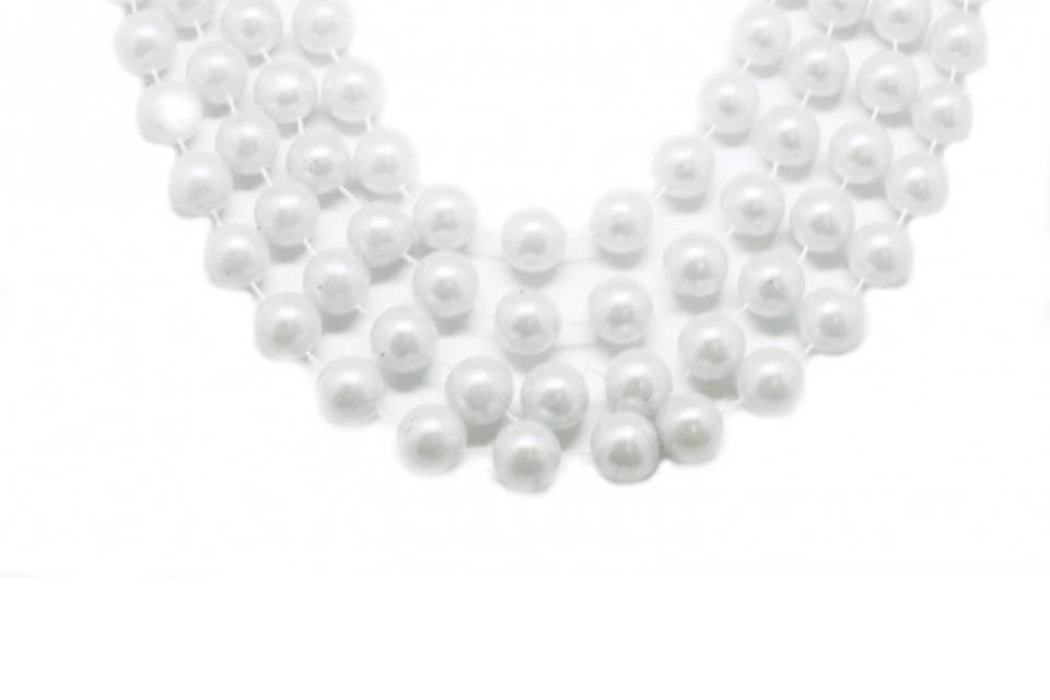 18mm Round Beads White Pearl