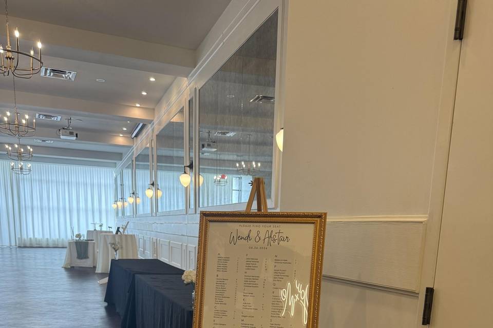 guest seating chart