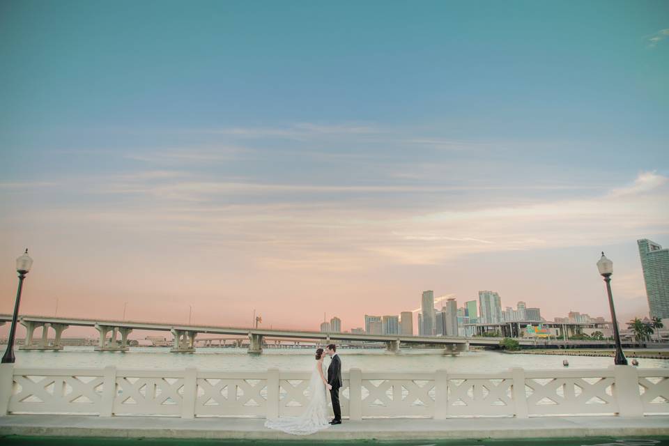 Photos outside venue