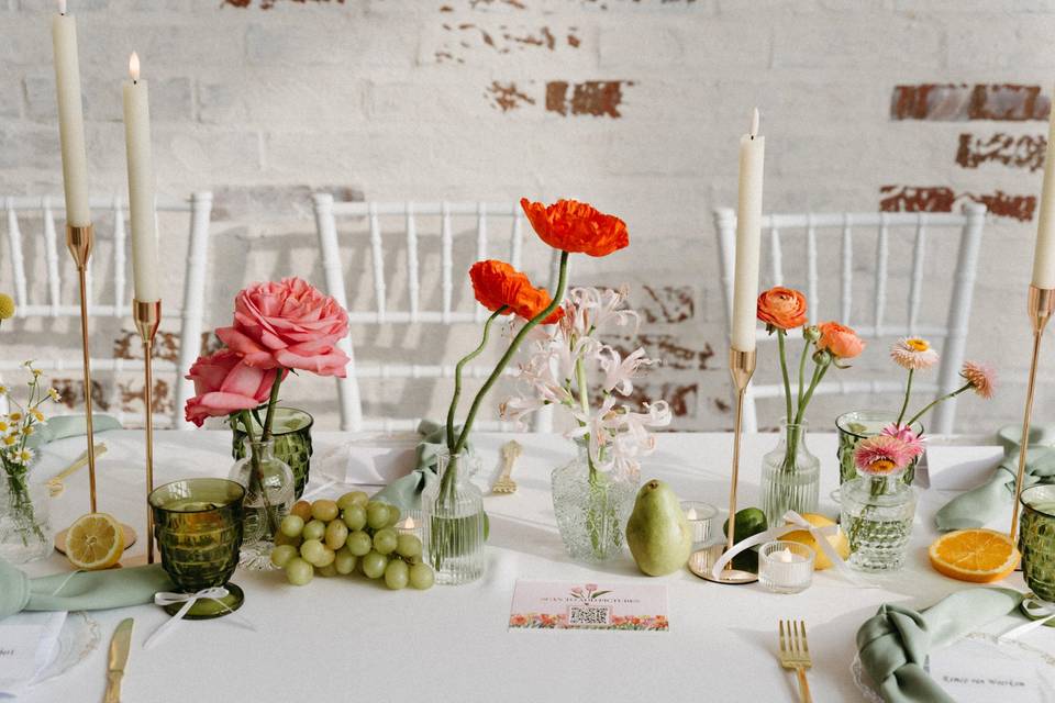 Floral tablescape