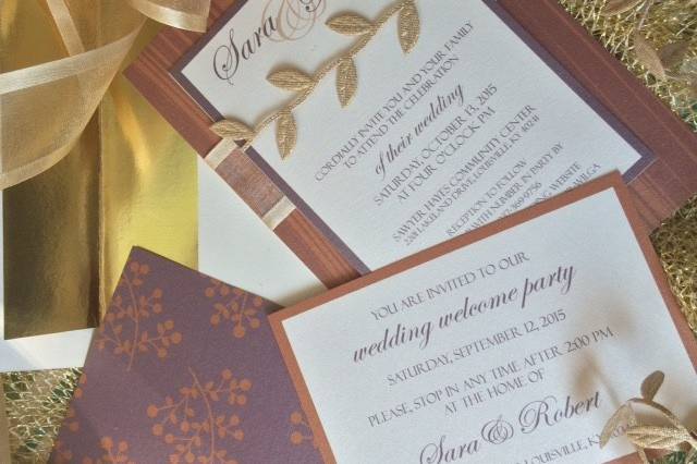 All my invitations are custom designs. I can replicate a design you see or create a completely unique one just for you. This particular invitation range is approximately $4 - $5 each.