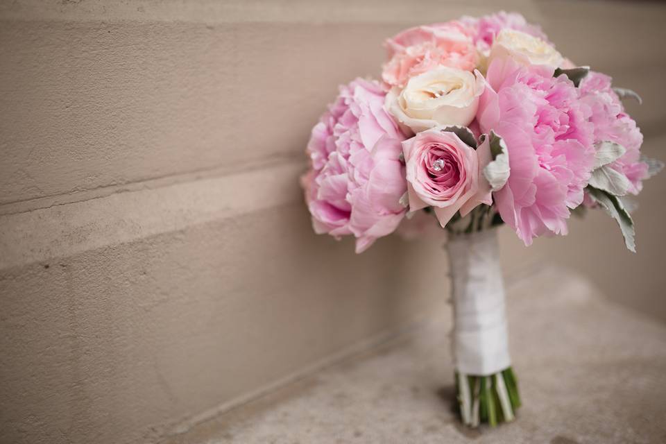 Pink bridal bouquet