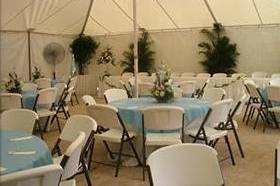 Tent reception area