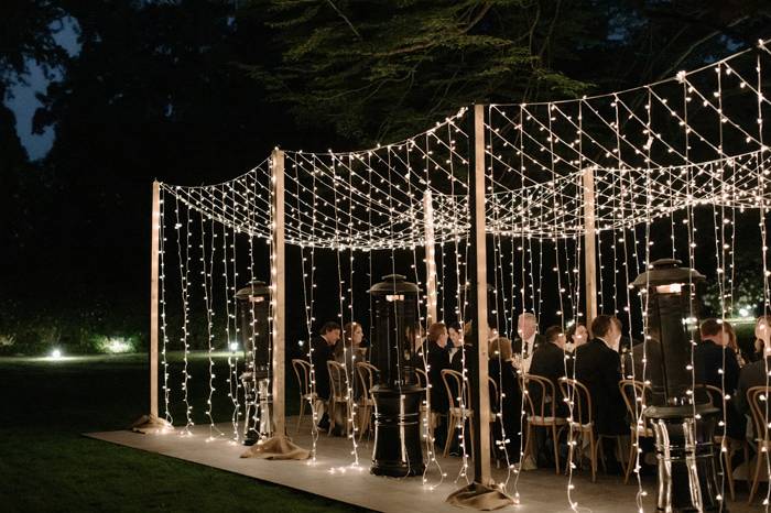Intimate wedding lighting