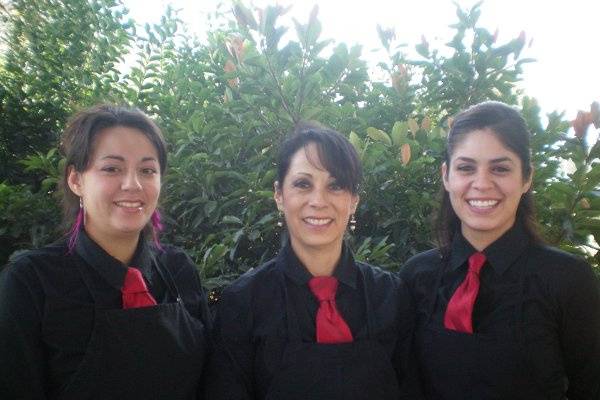 From left our staff members: Eloisa, Rosie and Rosa