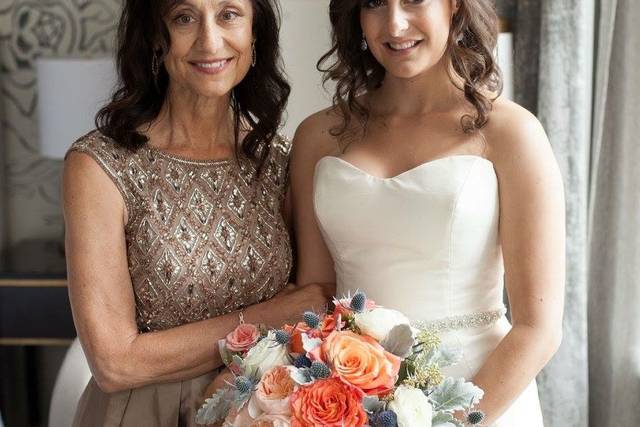 Bride and maid of honor