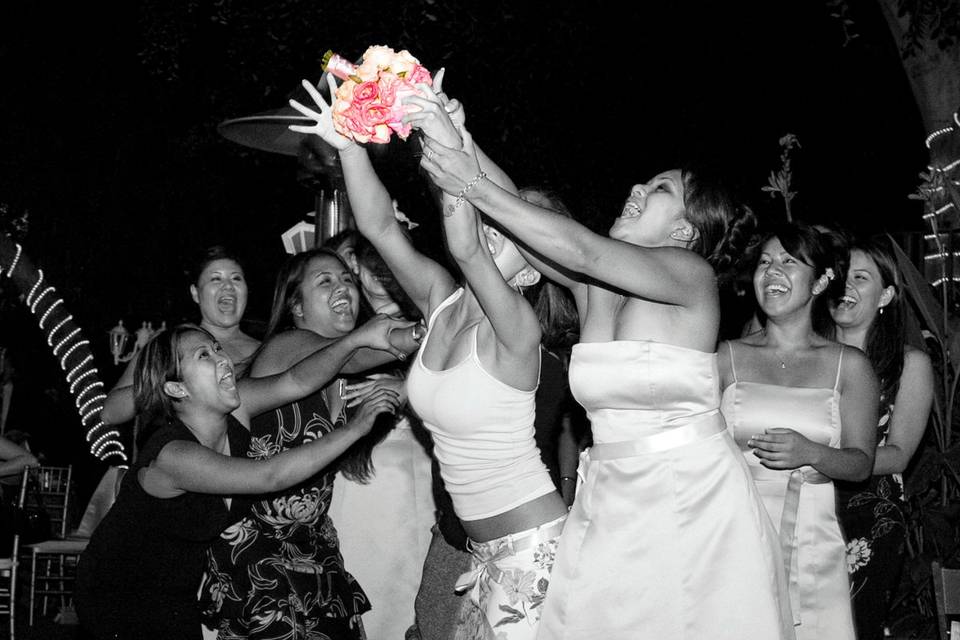 Catching the bouquet