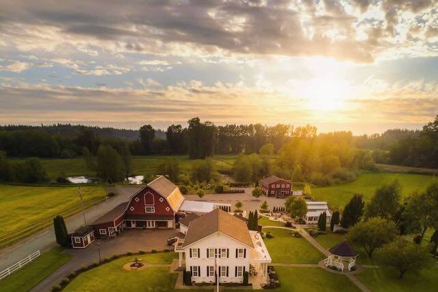 Sunset over Stilly Brook Farm