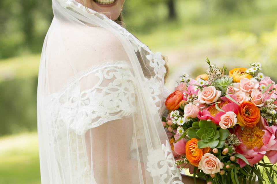 Smiling bride