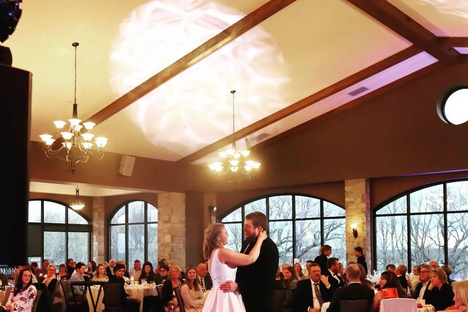 Accent lighting on first dance