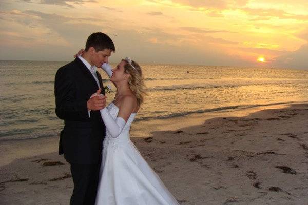 Beautiful bride and groom